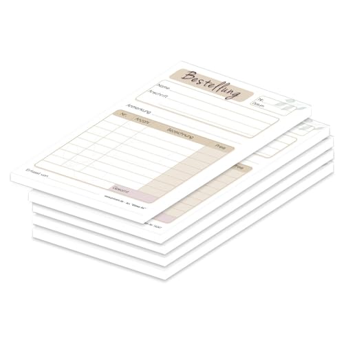 PRICARO Bestellannahmeblock "Blätter", A6, 5 Stück von PRICARO