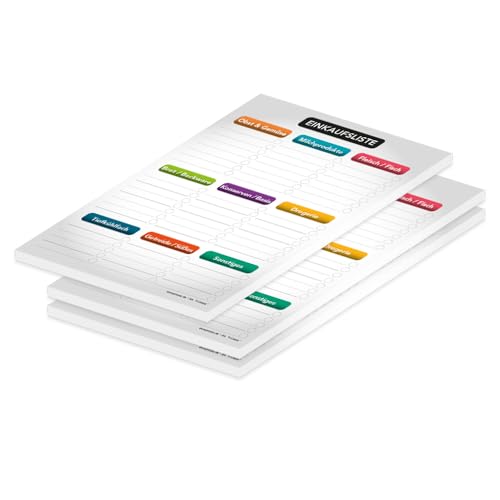 PRICARO Einkaufsliste "9 Colors", A5, 3 Stück PRICARO Einkaufsliste "9 Colors", A5, 3 Stück von PRICARO