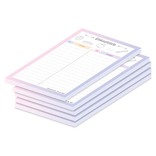 PRICARO Einkaufsliste Allerlei, magnetisch, rosa, A6, 50 Blatt, 5 Stück PRICARO Einkaufsliste Allerlei, magnetisch, rosa, A6, 50 Blatt, 5 Stück von PRICARO