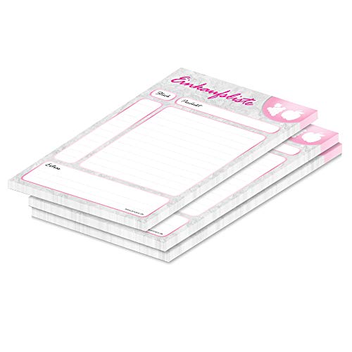 PRICARO Einkaufsliste "Marmor", rosa, A5, 3 Stück PRICARO Einkaufsliste "Marmor", rosa, A5, 3 Stück von PRICARO