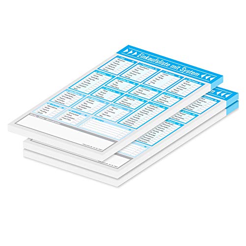 PRICARO Einkaufsliste System, blau, A5, 3 Stück PRICARO Einkaufsliste System, blau, A5, 3 Stück von PRICARO