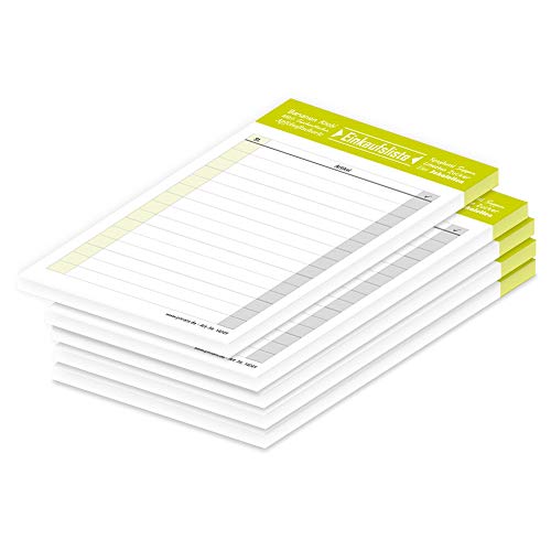 PRICARO Einkaufsliste Typo, limette, A6, 5 Stück PRICARO Einkaufsliste Typo, limette, A6, 5 Stück von PRICARO