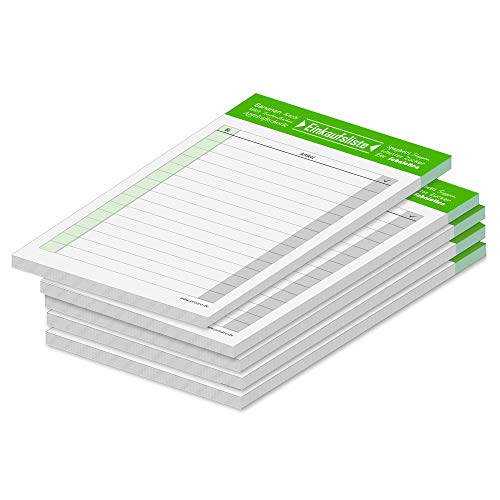 PRICARO Einkaufsliste"Typo", grün, A6, 5 Stück PRICARO Einkaufsliste"Typo", grün, A6, 5 Stück von PRICARO