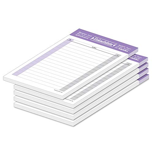 PRICARO Einkaufsliste"Typo", lila, A6, 5 Stück PRICARO Einkaufsliste"Typo", lila, A6, 5 Stück von PRICARO