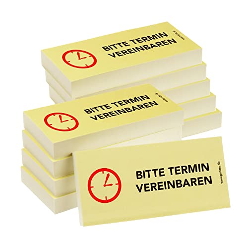 PRICARO Haftnotizen "Bitte Termin vereinbaren", 100 Blatt, 10 Stück von PRICARO