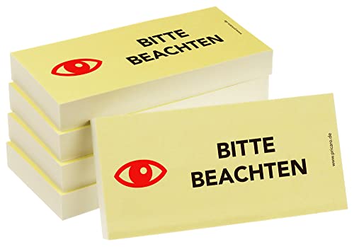 PRICARO Haftnotizen "Bitte beachten", 100 Blatt, 5 Stück von PRICARO