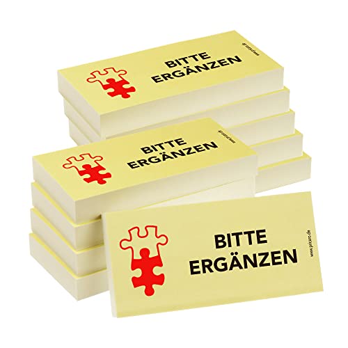 PRICARO Haftnotizen "Bitte ergänzen", 100 Blatt, 10 Stück von PRICARO