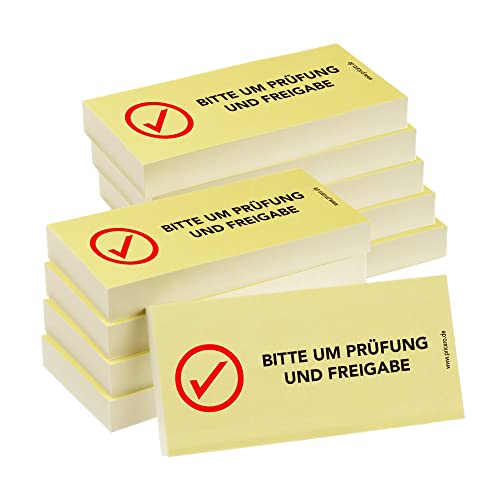 PRICARO Haftnotizen "Bitte um Prüfung und Freigabe", 100 Blatt, 10 Stück PRICARO Haftnotizen "Bitte um Prüfung und Freigabe", 100 Blatt, 10 Stück von PRICARO