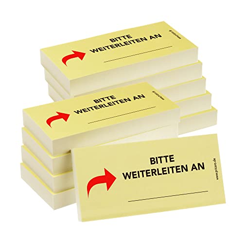 PRICARO Haftnotizen "Bitte weiterleiten an", 100 Blatt, 10 Stück von PRICARO