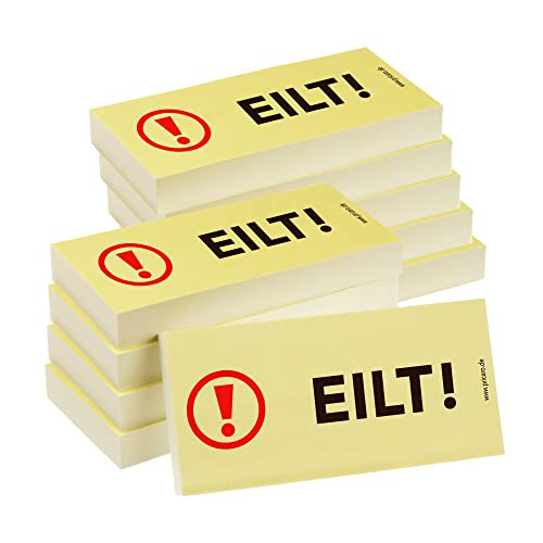 PRICARO Haftnotizen "Eilt", 100 Blatt, 10 Stück von PRICARO