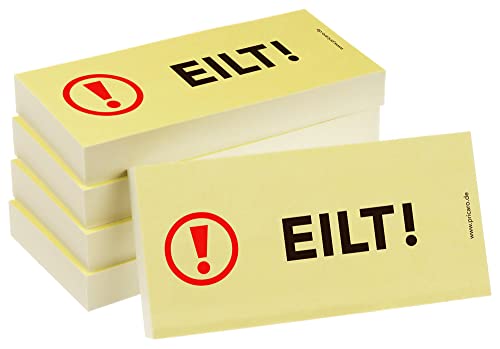 PRICARO Haftnotizen "Eilt", 100 Blatt, 5 Stück von PRICARO