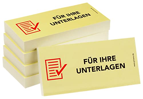 PRICARO Haftnotizen "Für Ihre Unterlagen", 100 Blatt, 5 Stück von PRICARO