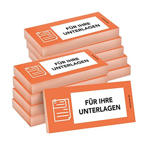 PRICARO Haftnotizen "Für Ihre Unterlagen", orange, 100 Blatt, 10 Stück PRICARO Haftnotizen "Für Ihre Unterlagen", orange, 100 Blatt, 10 Stück von PRICARO