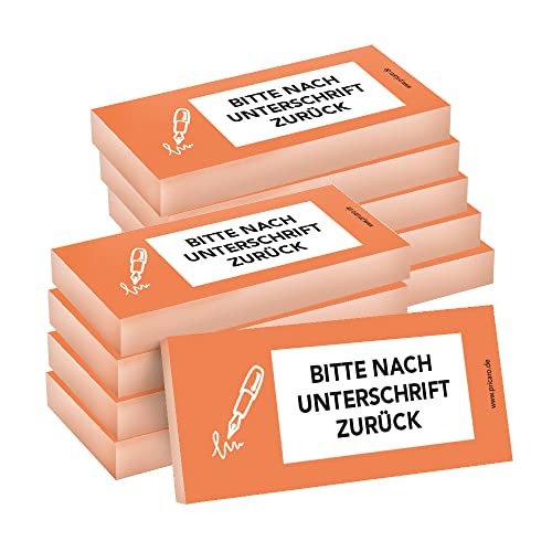 PRICARO Haftnotizen "Nach Unterschrift zurück", orange, 100 Blatt, 10 Stück PRICARO Haftnotizen "Nach Unterschrift zurück", orange, 100 Blatt, 10 Stück von PRICARO