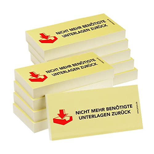 PRICARO Haftnotizen "Unterlagen zurück", 100 Blatt, 10 Stück PRICARO Haftnotizen "Unterlagen zurück", 100 Blatt, 10 Stück von PRICARO