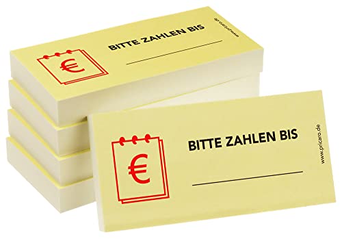 PRICARO Haftnotizen "Zahlen bis", 100 Blatt, 5 Stück von PRICARO