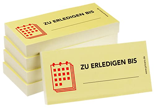 PRICARO Haftnotizen "Zu erledigen bis", 100 Blatt, 5 Stück von PRICARO