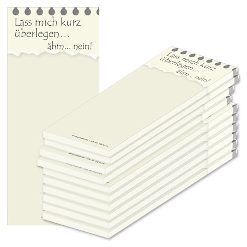 PRICARO Notizblock "Spruch 04", magnetisch, 62x148 mm, 10 Stück von PRICARO