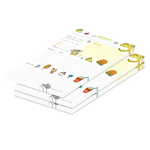 PRICARO Rezeptblock Fastfood, A4, 25 Blatt, 3 Stück PRICARO Rezeptblock Fastfood, A4, 25 Blatt, 3 Stück von PRICARO