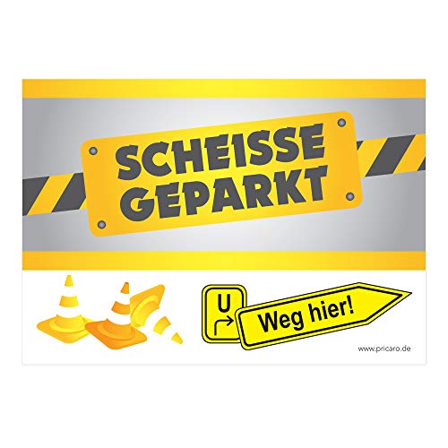 PRICARO Scheisse geparkt Flyer "Baustelle", A6, 50 Stück PRICARO Scheisse geparkt Flyer "Baustelle", A6, 50 Stück von PRICARO
