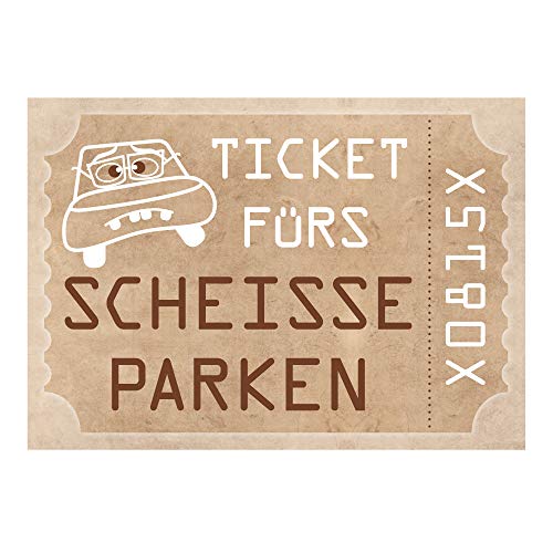 PRICARO Scheisse geparkt Flyer "Ticket", A6, 50 Stück von PRICARO