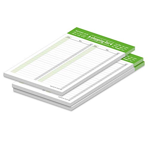 PRICARO Shopping List Typo, green, A5, Set of 3 PRICARO Shopping List Typo, green, A5, Set of 3 von PRICARO