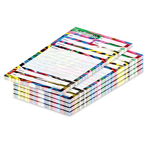 PRICARO Telefonnotizblock, A6, Büroklammer, 5 Stück von PRICARO