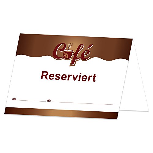 PRICARO Tischkarte Reserviert Cafe, 100 Stück von PRICARO