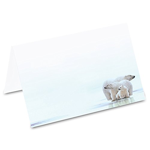 PRICARO Tischkarten Eisbären, 50 Stück von PRICARO
