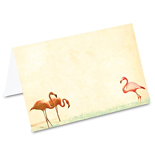 PRICARO Tischkarten Flamingos, 50 Stück von PRICARO