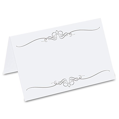 PRICARO Tischkarten Ornament, silber, 50 Stück PRICARO Tischkarten Ornament, silber, 50 Stück von PRICARO