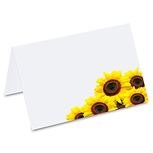 PRICARO Tischkarten "Sonnenblume", gelb, 50 Stück PRICARO Tischkarten "Sonnenblume", gelb, 50 Stück von PRICARO