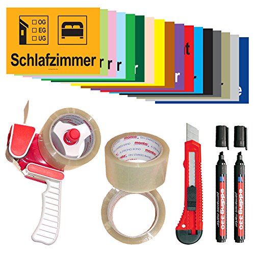PRICARO Umzugsaufkleber Komplettpaket Haus, 180 Stück PRICARO Umzugsaufkleber Komplettpaket Haus, 180 Stück von PRICARO
