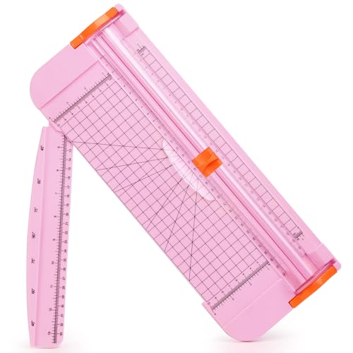 PRIDEEP A4-Papierschneider, 30,5 cm, Titan, tragbarer Papierschneider mit automatischem Sicherheitsschutz und Seitenlineal für Bastelpapier, Etikett, Gutschein und Karton von PRIDEEP