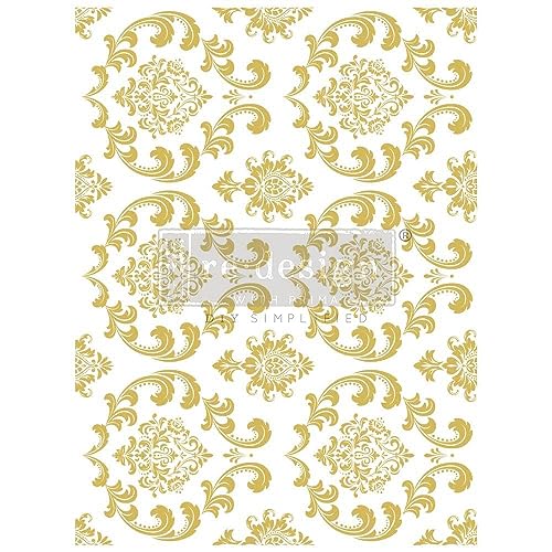 PRIMA MARKETING INC Prima Marketing Re-Design RE665586 Kacha Decor Transfers, Haus aus Damast, Goldfolie PRIMA MARKETING INC Prima Marketing Re-Design RE665586 Kacha Decor Transfers, Haus aus Damast, Goldfolie von PRIMA MARKETING INC