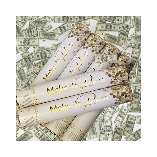 PrimePure Konfetti-Kanone Party Poppers – Geld-Konfetti-Popper – 6er Pack – Mini 100-Dollar-Scheine Party-Kanonen Shooter für Hochzeit, Geburtstage, Feiern PrimePure Konfetti-Kanone Party Poppers – Geld-Konfetti-Popper – 6er Pack – Mini 100-Dollar-Scheine Party-Kanonen Shooter für Hochzeit, Geburtstage, Feiern von PRIMEPURE