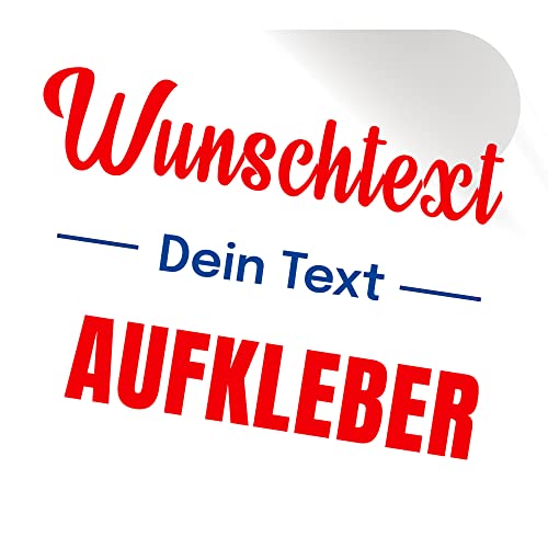 Wunschtext Aufkleber Auto Motorrad Fahrrad Boot-klebt auf jeder glatten Oberfläche - Aufkleber selbst gestalten - 10cm bis 124cm Länge Auto Aufkleber Buchstaben Aufkleber car Sticker - Klebebuchstaben von PRINT.GG