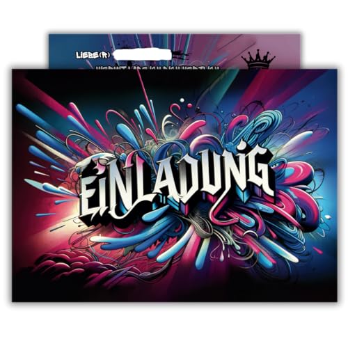 PRINTNOVIA 12x Einladungskarten für Kindergeburtstag & Party - Cooles Graffiti-Design für Jungen, Perfekt für Geburtstagspartys – Geburtstagseinladungen Set PRINTNOVIA 12x Einladungskarten für Kindergeburtstag & Party - Cooles Graffiti-Design für Jungen, Perfekt für Geburtstagspartys – Geburtstagseinladungen Set von PRINTNOVIA