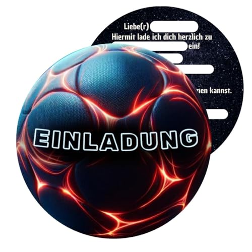 PRINTNOVIA 14x Fussball Einladungskarten Kindergeburtstag - Coole Einladung zum Geburtstag für Jungs von PRINTNOVIA