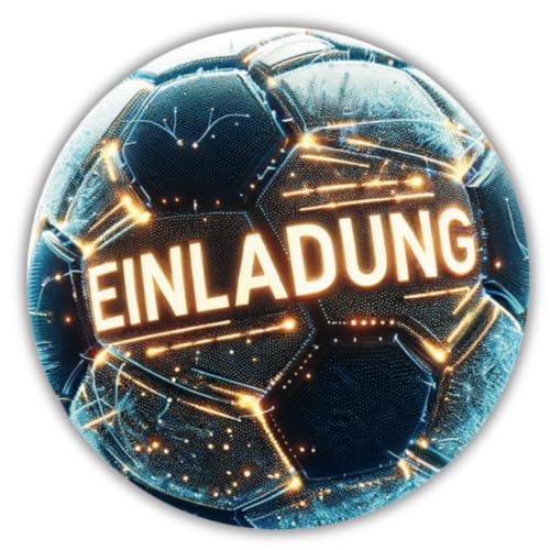 PRINTNOVIA 14x Fußball-Einladungskarten für Kindergeburtstag – Coole & Sportliche Partyeinladungen für Jungen & Mädchen im Fußball-Design von PRINTNOVIA