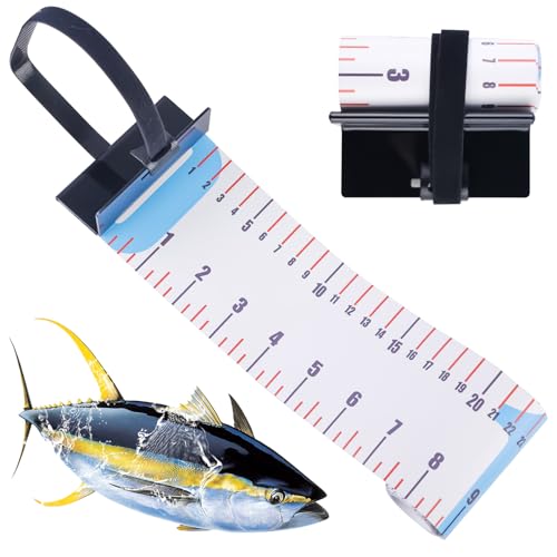 PRITOK Fish Fisch Maßband, Fishing Fisch-Maßband zum Angeln 120 cm Fish Fisch Maßband mit Anschlag, Roll-Up Measuring Tape für Fische Messen von PRITOK