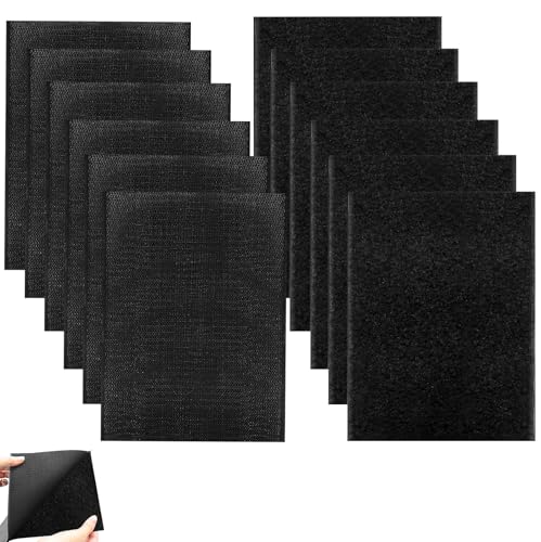 PRITOK Klettband zum Nähen: 6 Paare Klettverschluss zum Nähen für Stoff, 20x30cm Schwarz Nicht Klebstoff Klettverschluss für Textilien, Kleidung, Schuhe PRITOK Klettband zum Nähen: 6 Paare Klettverschluss zum Nähen für Stoff, 20x30cm Schwarz Nicht Klebstoff Klettverschluss für Textilien, Kleidung, Schuhe von PRITOK