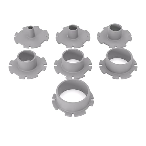 PRIWAS Kopierhülsen-Set passend für Bosch POF/GOF/GMF/GKF | Kopierringe passend für Bosch Oberfräsen (Set 1: Ø10/15/20/25/30/35/40 mm) von PRIWAS