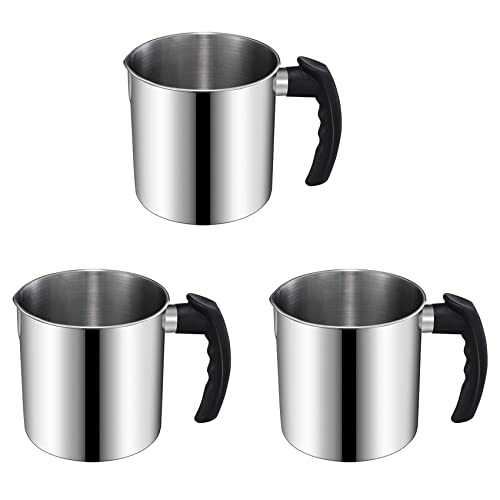 PRIZOM 3 x Ausgießtopf für Kerzenherstellung, 1,2 l Doppelkessel, Wachsschmelztopf, Kerzenherstellung, hitzebeständiger PRIZOM 3 x Ausgießtopf für Kerzenherstellung, 1,2 l Doppelkessel, Wachsschmelztopf, Kerzenherstellung, hitzebeständiger von PRIZOM