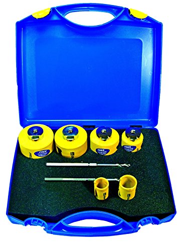 PRO-FIT Multi-Purpose-Lochsägensatz 6-teilig Ø 25-35-46-56-68-82mm mit integriertem Adaptor und je 1 St. Click & Drill Zentrierbohrer (HSS) DDH1MP & DDH2MP von PRO-FIT