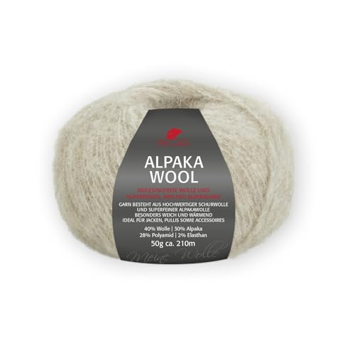 PRO LANA Alpaka Wool - Farbe: Beige Meliert (15) - 50 g/ca. 210 m Wolle von PRO LANA