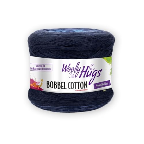 PRO LANA Bobbel Cotton - Woolly Hugs - Farbe: Türkis/Dunkelblau (74) - 200 g/ca. 800 m Wolle von PRO LANA