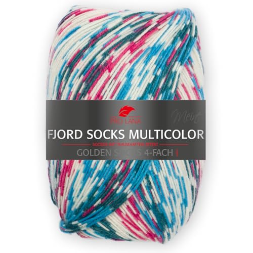 Pro Lana FJORD SOCKS MULTICOLOR 100 g 4-fach Sockenwolle mit einem einzigartigen Fjordmuster 425 m, Farbe:484 von PRO LANA