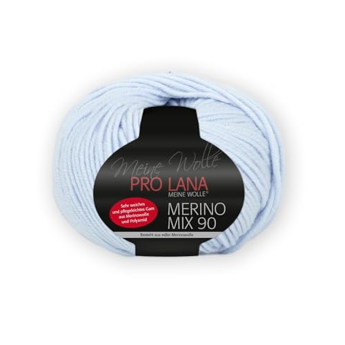 PRO LANA Merino Mix 90 - Farbe: Hellblau (57) - 50 g/ca. 90 m Wolle von PRO LANA