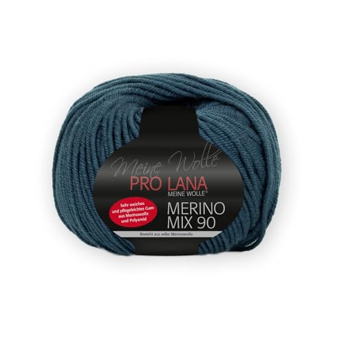 PRO LANA Merino Mix 90 - Farbe: Petrol (68) - 50 g/ca. 90 m Wolle von PRO LANA